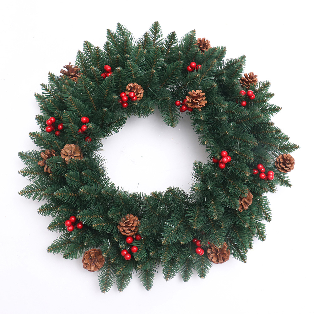  Christmas green PVC wreath 