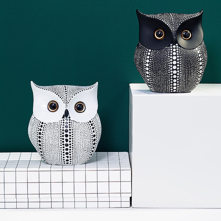 Owl resin crafts office decoration 