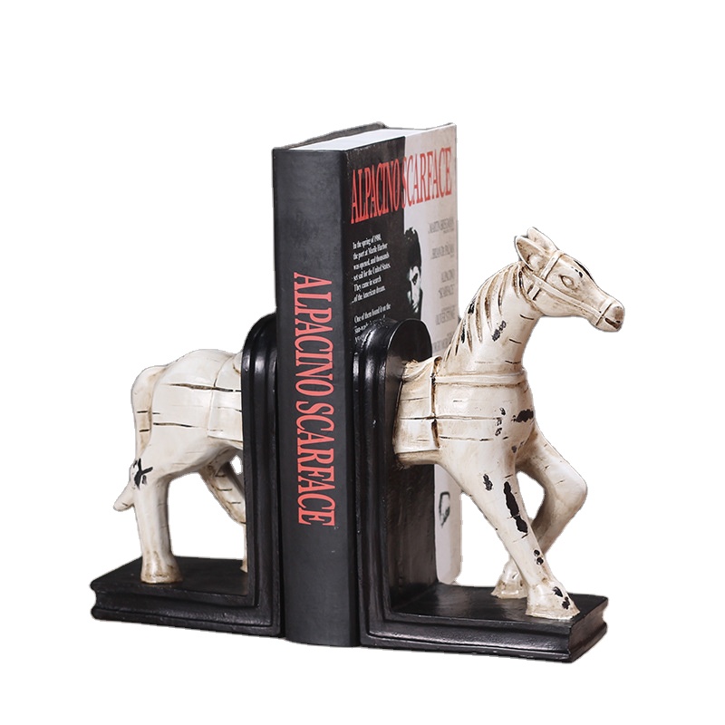  Horse books stand bookend