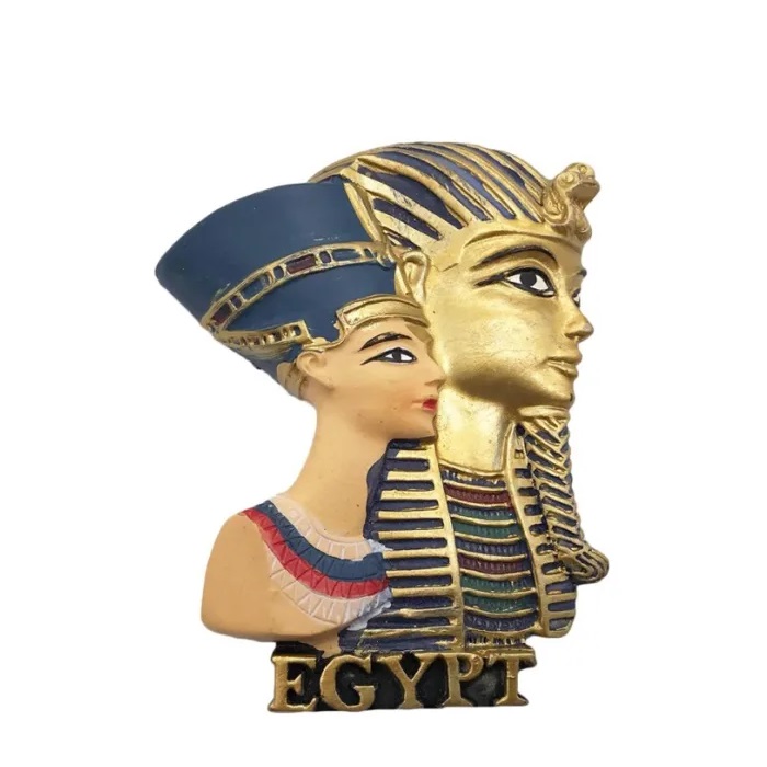 Egypt 3D Pharaoh & Queen Resin Refrigerator Magnet Tourist Travel Souvenirs