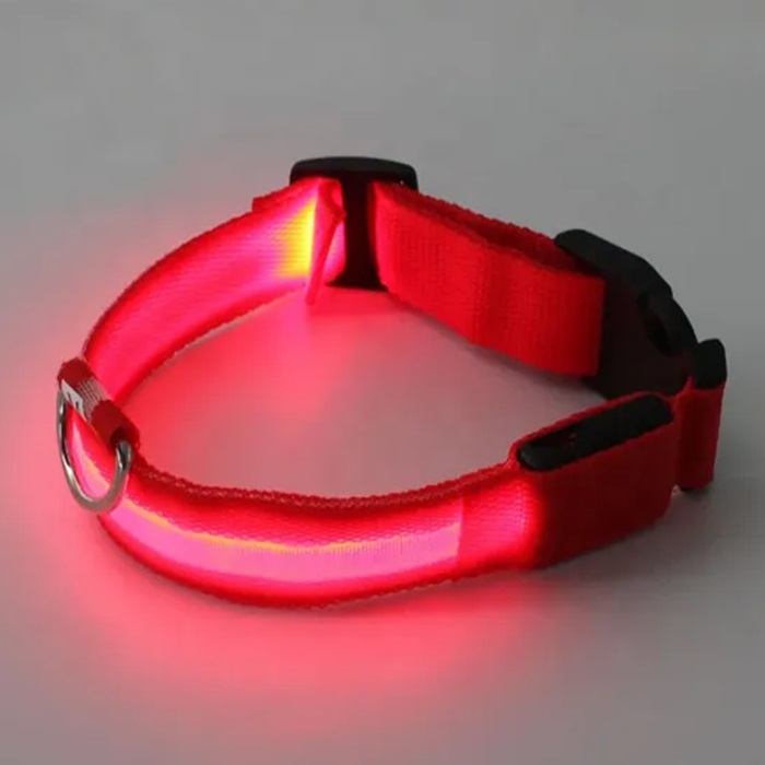 Pet LED Dog Collar Light up Dog Collar USB Charging LED Nylon Dog Collar Pet Accessories