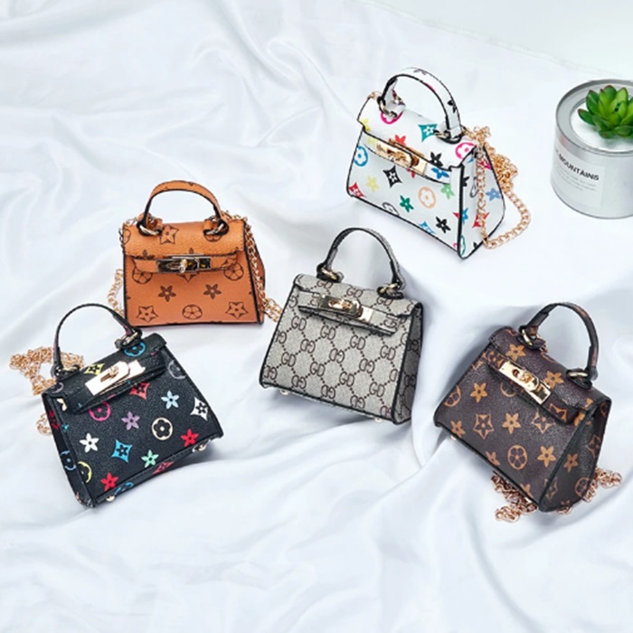 High PU Flowers Retro Mini Children′s Handbag Ladies Hand Bags Clutch