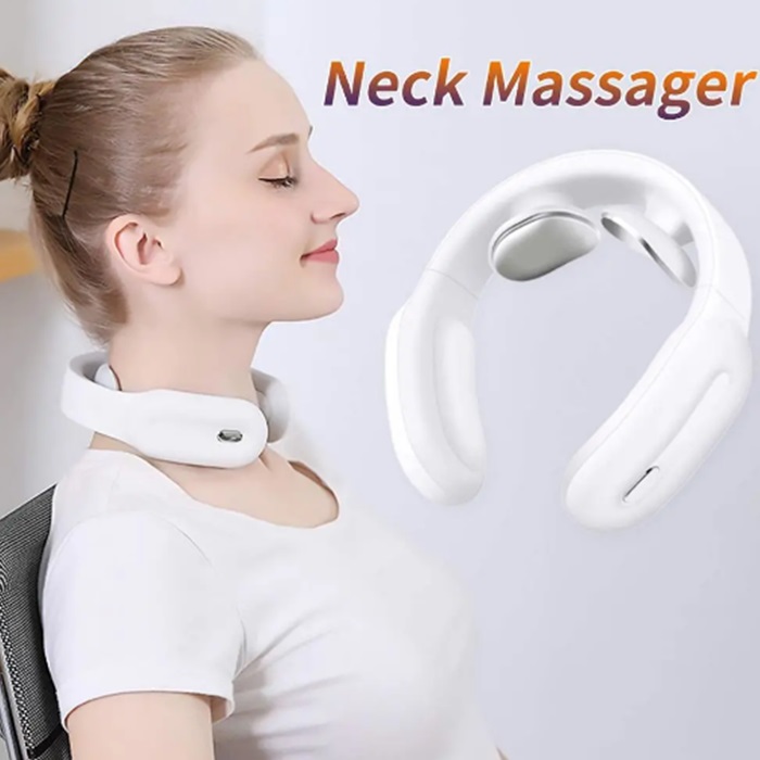 Portable Mini Electric Wireless Neck Massager 360 Infrared Physiotherapy Intelligent Neck Massager