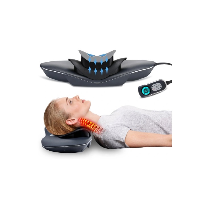 Electric Body Massager with Back Neck Massage Cervical Traction and Body Heat Device