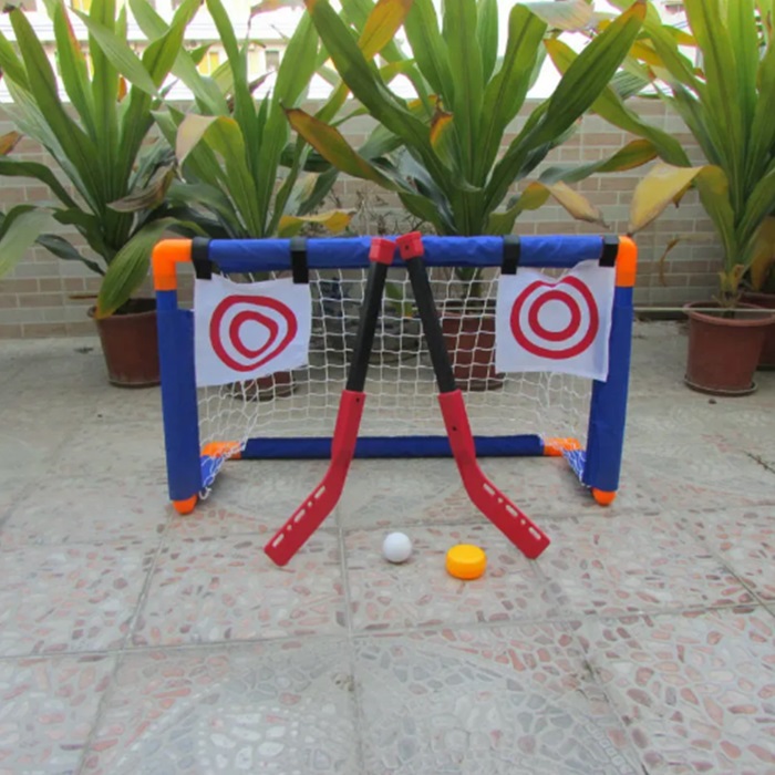 Kids Toy Plastic Indoor Backyard Hockey Goal Set
