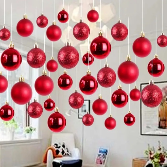 Hot Sale 8cm to 40cm Big Size Ornament Giant Christmas Ball for Mall Xmas Decoration