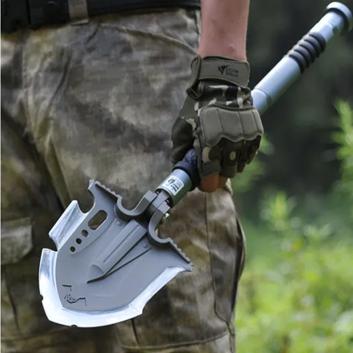 Multifunction Military Camping Emergency Survival Kit Folding Garden Shovel Spade